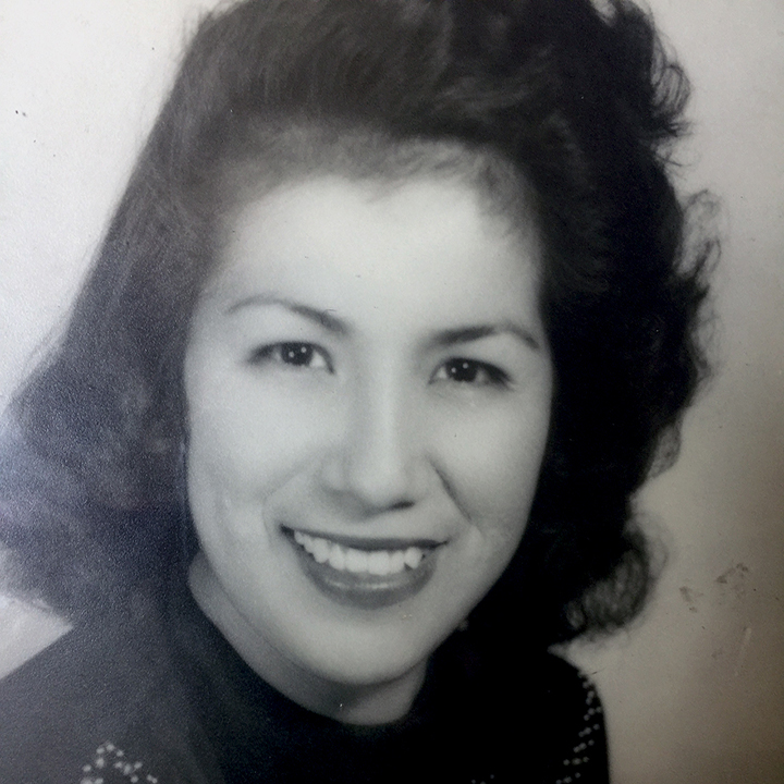 Black and white photo of Linda Moraga, my beloved Mother