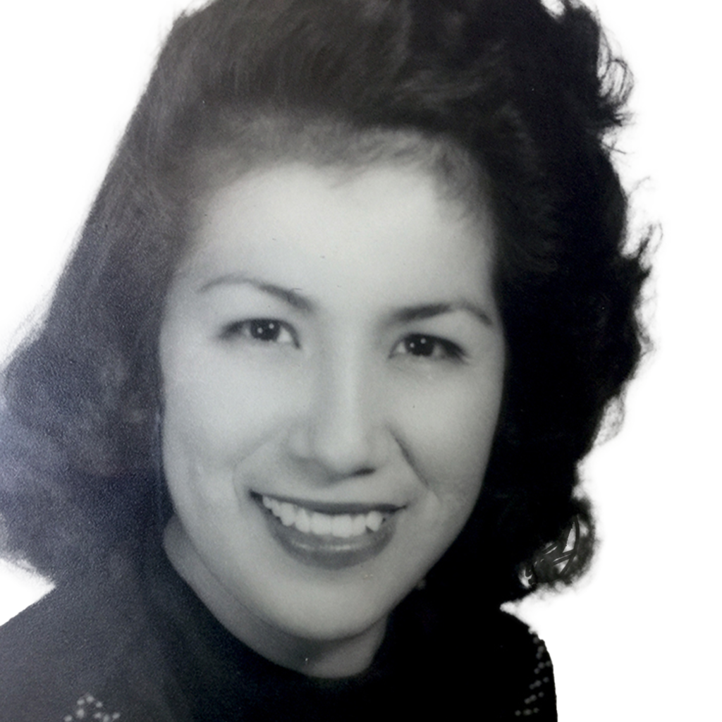A black and white photo of my mother Linda Moraga, which I am using as a photo for a video and podcast on Confidence. It's something my mother gave me.