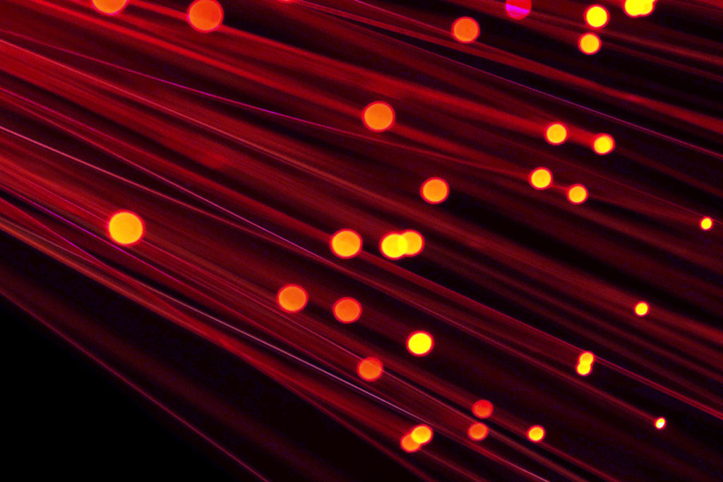 Red and yellow fiber optics.