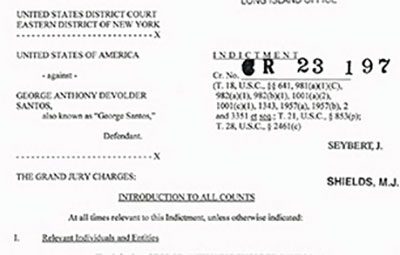 The George Santos Indictment Screen Shot