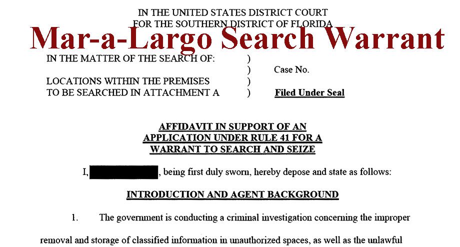 Mar-a-Largo Search Warrant